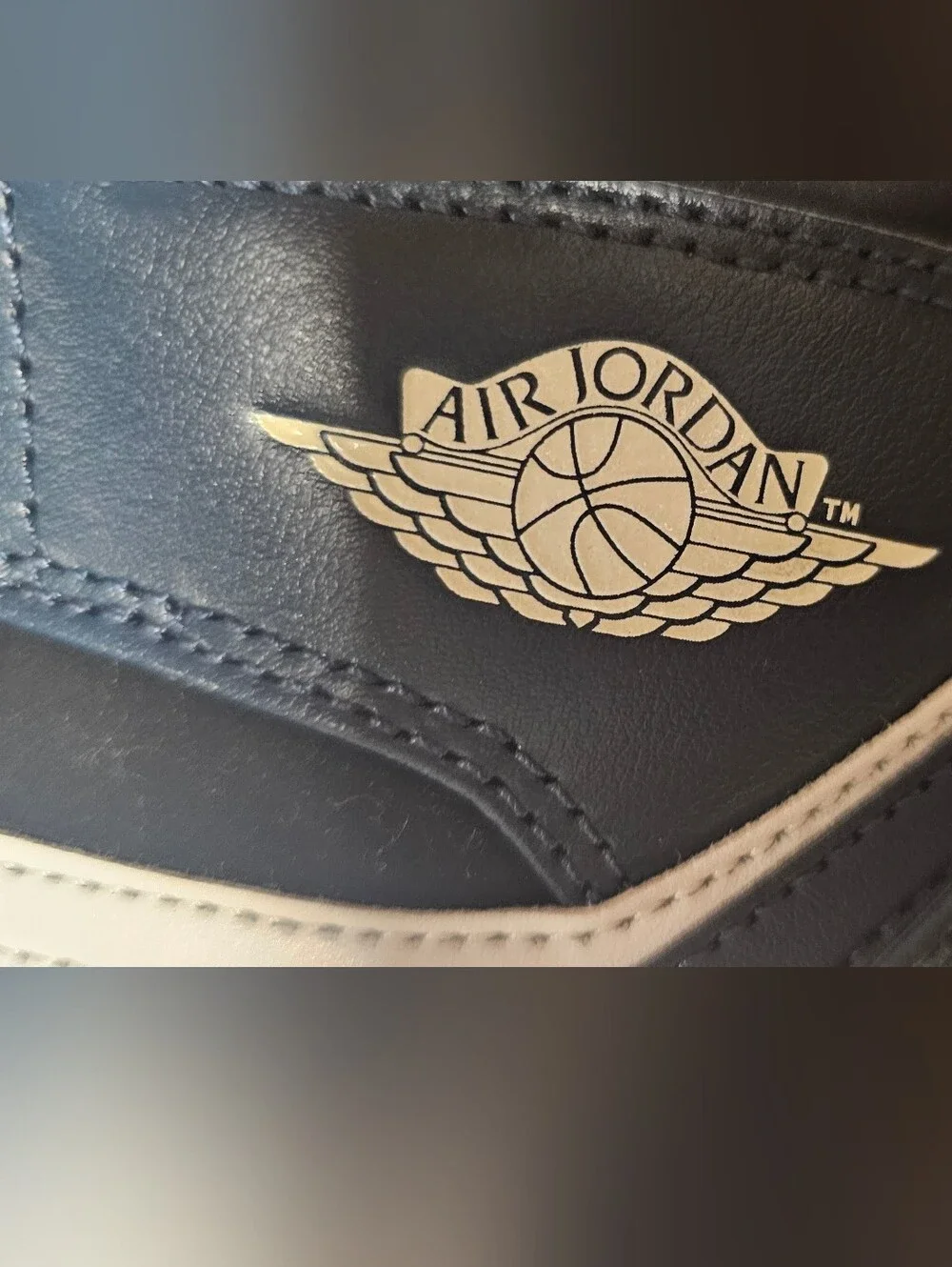 Jordan Men’s Mid-Top Sneakers in Navy and White
